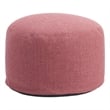 Pemberly Row Contemporary Assembled Fabric Outdoor Ottoman Red