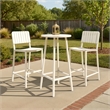 Pemberly Row Modern / Contemporary Aluminum Outdoor Barstool White