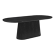 Pemberly Row Contemporary Engineered Wood Dining Table Black
