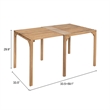 Pemberly Row Contemporary Wood Extendable Dining Table Natural