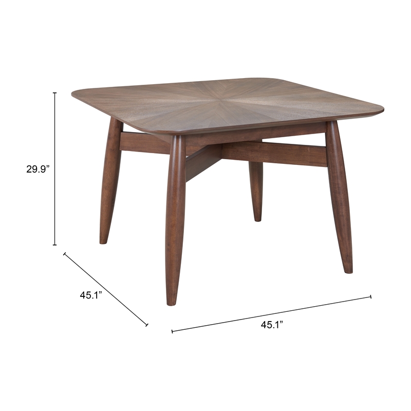 Pemberly Row Modern / Contemporary Wood Square Dining Table Espresso