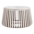 Pemberly Row Contemporary Engineered Wood Coffee Table White & Natural