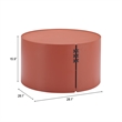 Pemberly Row Contemporary Assembled Aluminum Coffee Table Brown