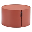 Pemberly Row Contemporary Assembled Aluminum Coffee Table Brown