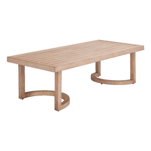 Pemberly Row Modern / Contemporary Aluminum Coffee Table Brown