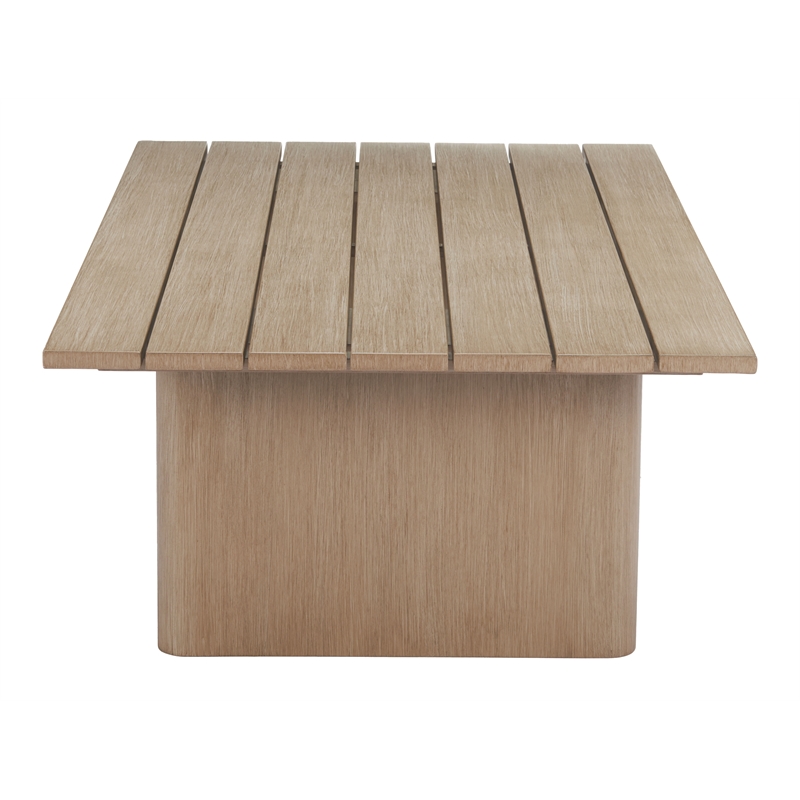 Pemberly Row Modern / Contemporary Aluminum Coffee Table Natural