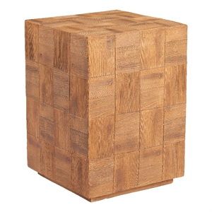 Pemberly Row Contemporary Assembled Metal Side Table Natural