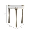 Pemberly Row Modern / Contemporary Metal Side Table White Finish