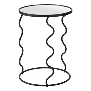 Pemberly Row Modern / Contemporary Assembled Metal Side Table Black