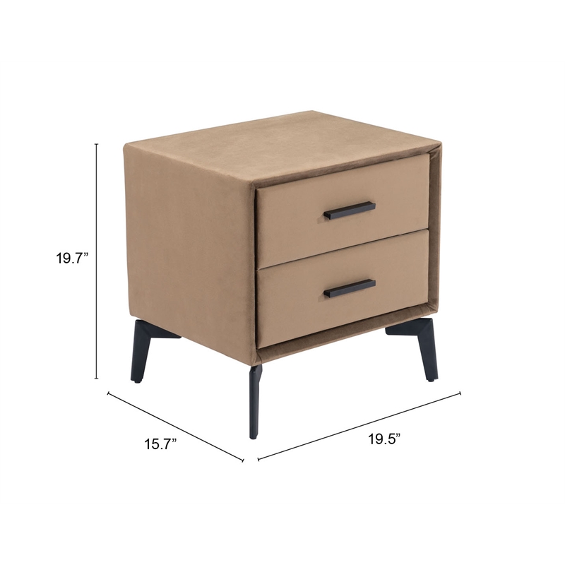 Pemberly Row Modern / Contemporary Engineered Wood Side Table Brown