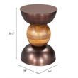 Pemberly Row Modern / Contemporary Assembled Metal Side Table Bronze