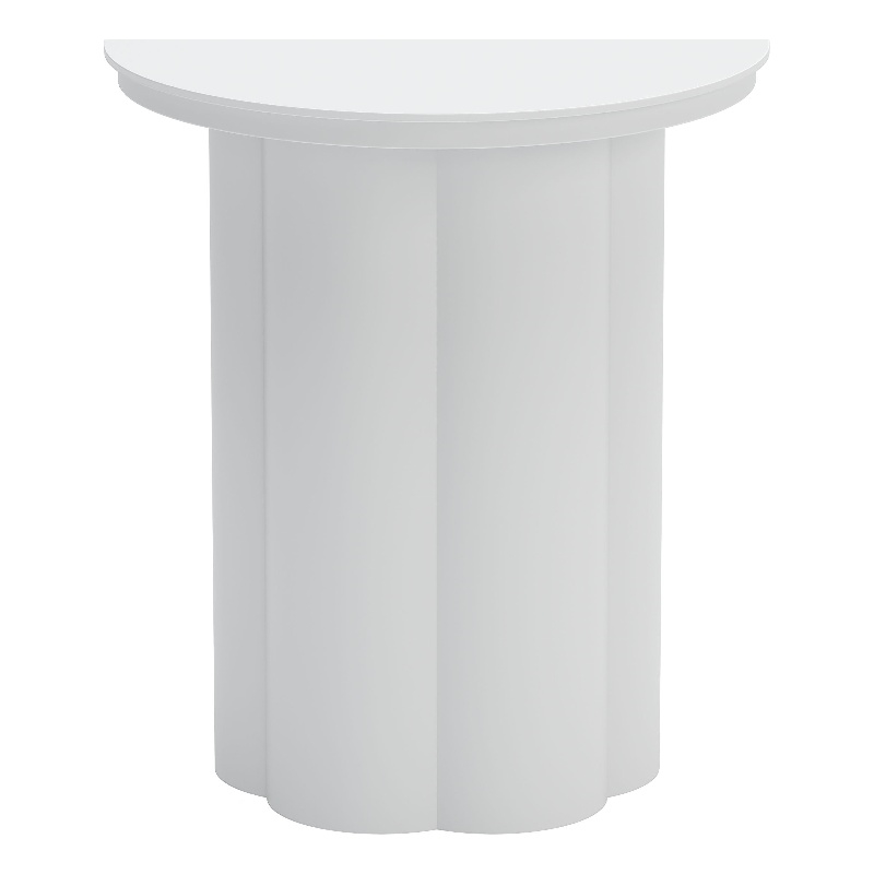 Pemberly Row Contemporary Assembled Aluminum Side Table White