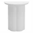 Pemberly Row Contemporary Assembled Aluminum Side Table White