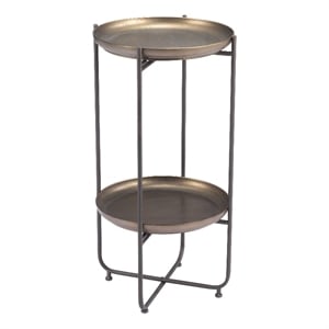 Pemberly Row Modern / Contemporary Metal Accent Table Bronze
