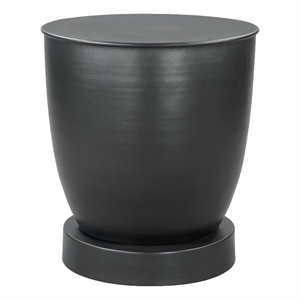 Pemberly Row Modern / Contemporary Assembled Metal Side Table Black