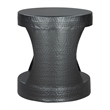 Pemberly Row Contemporary Assembled Metal Metal Side Table in Black