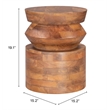 Pemberly Row Modern / Contemporary Assembled Wood Side Table Walnut