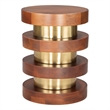 Pemberly Row Modern / Contemporary Assembled Metal Side Table Walnut