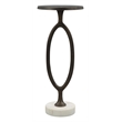 Pemberly Row Contemporary Assembled Aluminum Accent Table Bronze