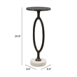 Pemberly Row Contemporary Assembled Aluminum Accent Table Bronze