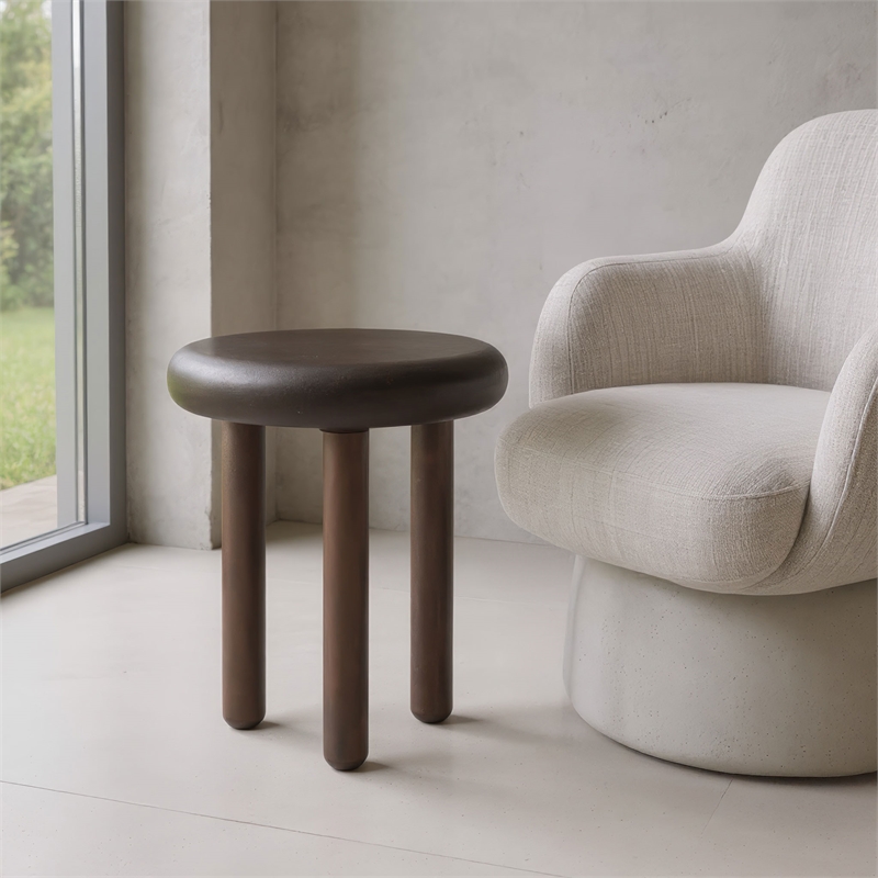 Pemberly Row Modern / Contemporary Metal Side Table Bronze Finish