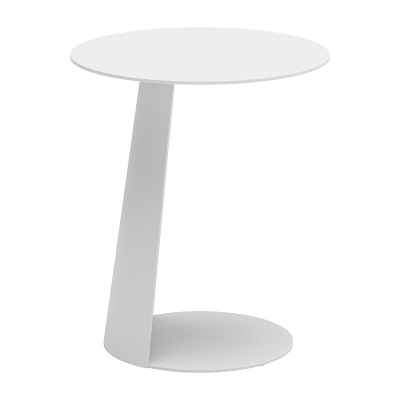 Pemberly Row Modern / Contemporary Aluminum Side Table White