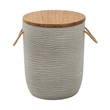 Pemberly Row Modern / Contemporary Stone Side Table Natural & Brown
