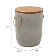 Pemberly Row Modern / Contemporary Stone Side Table Natural & Brown