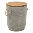 Pemberly Row Modern / Contemporary Stone Side Table Natural & Brown