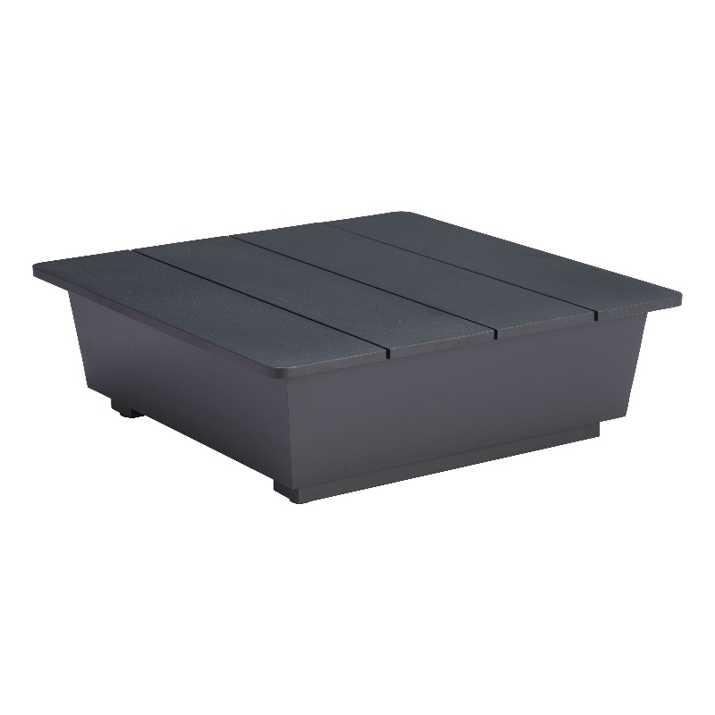 Pemberly Row Contemporary Assembled Aluminum Side Table Black