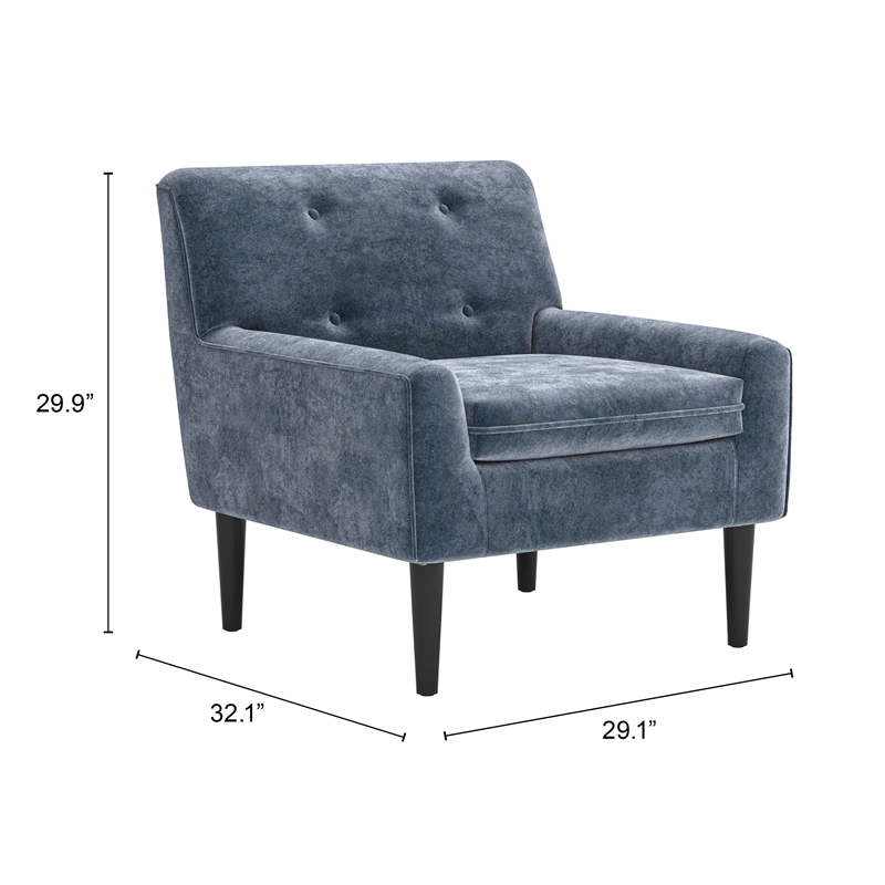 Pemberly Row Modern / Contemporary Engineered Wood Armchair Gray