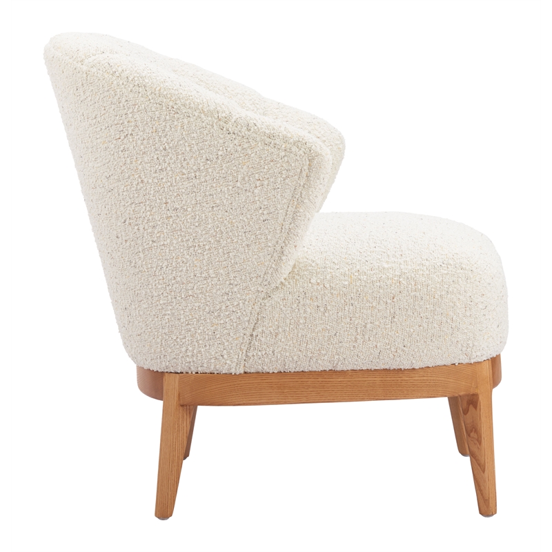 Pemberly Row Contemporary Engineered Wood Accent Chair Tawny Beige