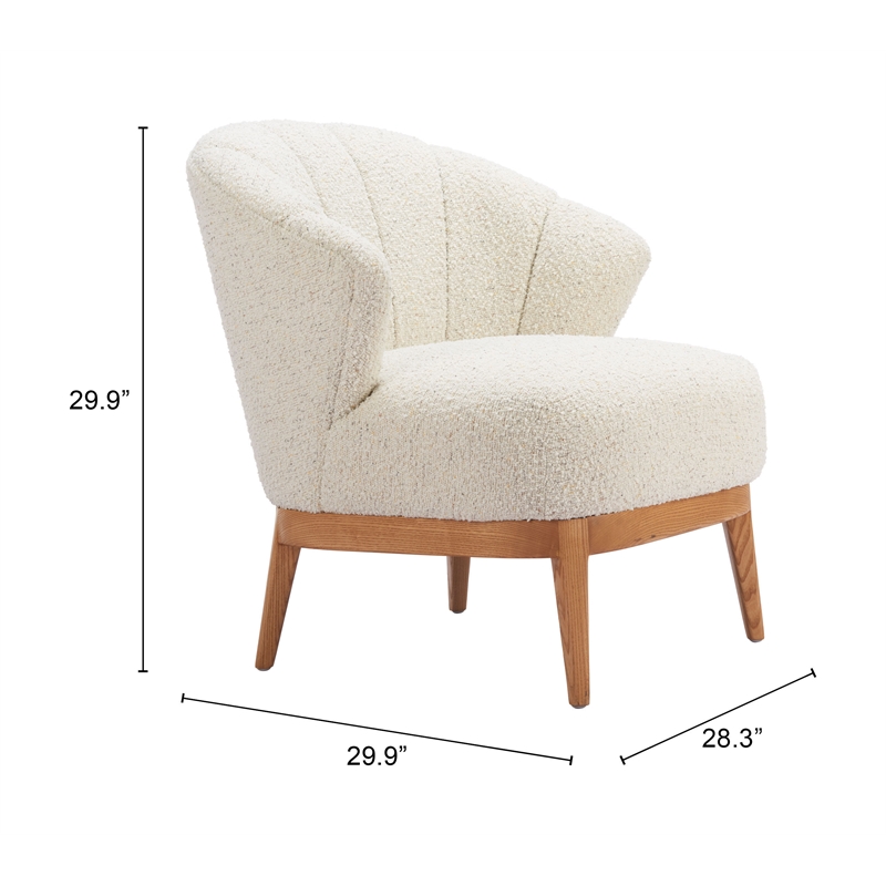 Pemberly Row Contemporary Engineered Wood Accent Chair Tawny Beige