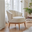 Pemberly Row Contemporary Engineered Wood Accent Chair Tawny Beige