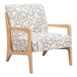 Pemberly Row Contemporary Engineered Wood Accent Chair Beige & Natural