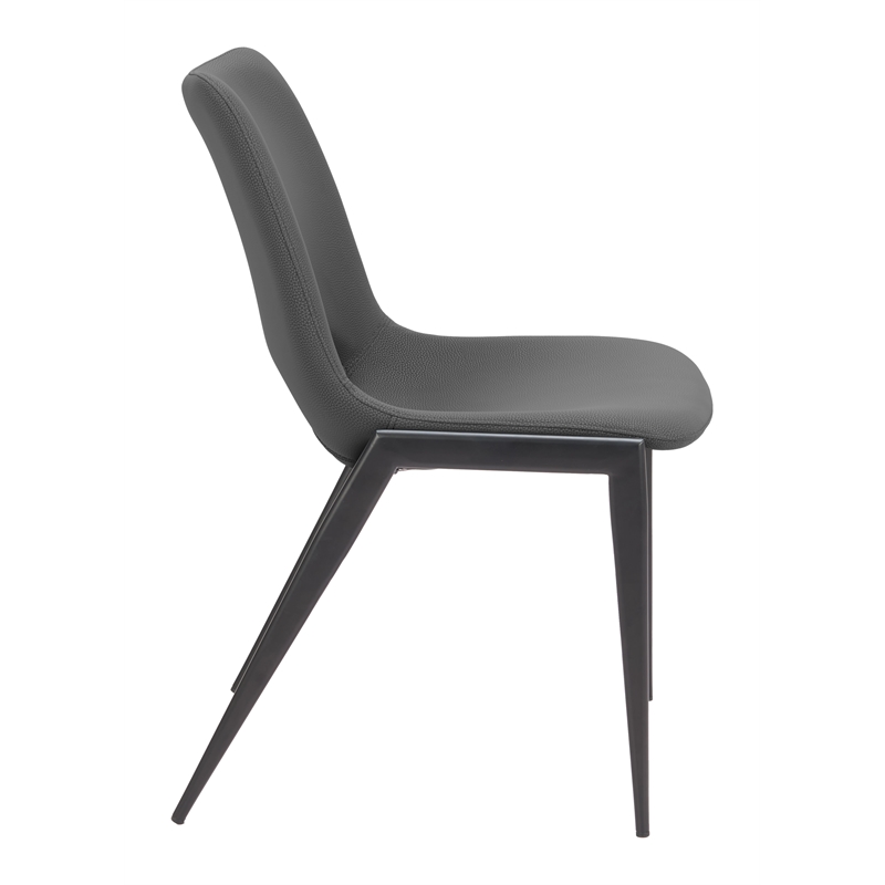 Pemberly Row Contemporary Armless Black Armless Dining Chair Black