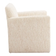 Pemberly Row Contemporary Engineered Wood Accent Chair Oatmeal Beige