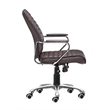 Pemberly Row Contemporary Office Low Back Office Chair Espresso