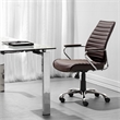 Pemberly Row Contemporary Office Low Back Office Chair Espresso