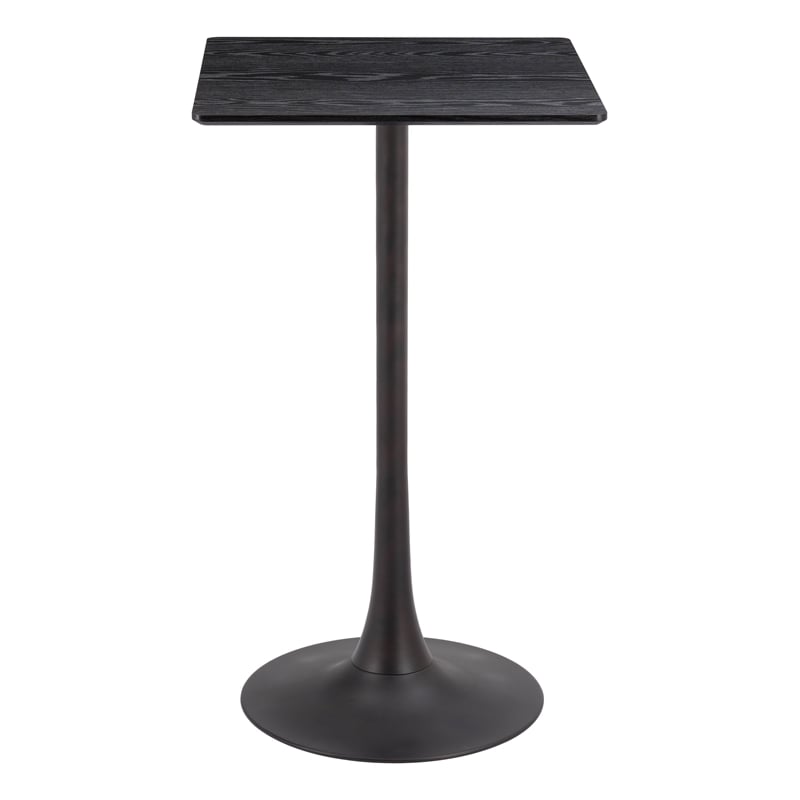 Pemberly Row Modern / Contemporary Metal Bar Table Black Finish