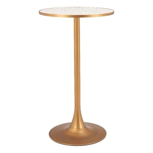 Pemberly Row Modern / Contemporary Metal Bar Table Beige & Gold