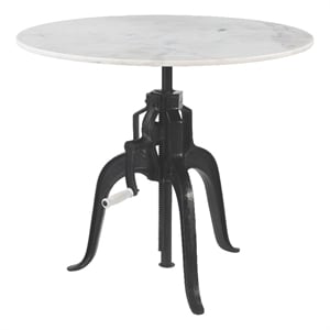 Pemberly Row Contemporary Engineered Wood Bistro Table White & Black