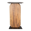 Pemberly Row Natural Marble Top Rectangular Console Table in Multi-Color