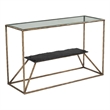 Pemberly Row Modern / Contemporary Metal Console Table Brass