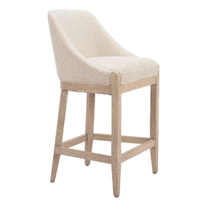 Pemberly Row Contemporary Engineered Wood Counter Stool Beige