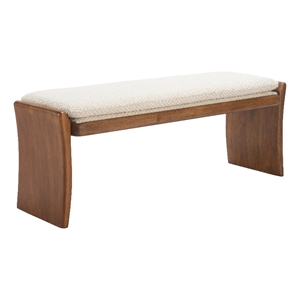 Pemberly Row Modern / Contemporary Engineered Wood Bench Beige