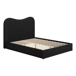 Pemberly Row Modern / Contemporary Wood Queen Bed Black Finish