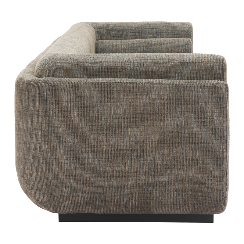 Pemberly Row Contemporary Assembled Engineered Wood Sofa Green Tweed