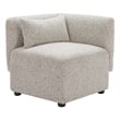 Pemberly Row Contemporary Assembled Wood Corner Chair Dune Greige