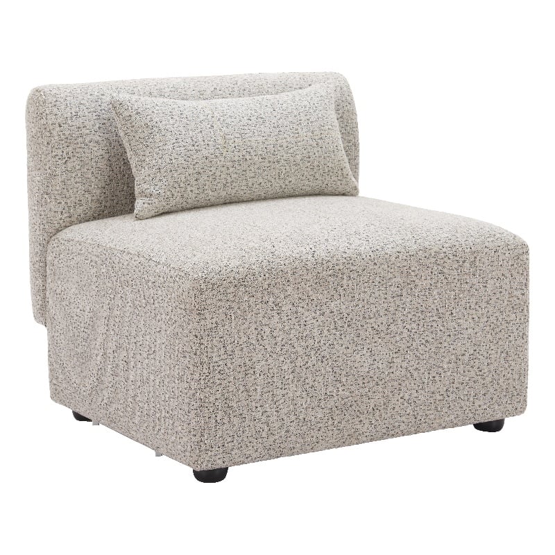 Pemberly Row Contemporary Assembled Wood Middle Chair Dune Greige